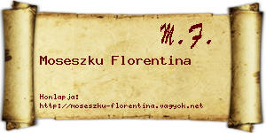 Moseszku Florentina névjegykártya